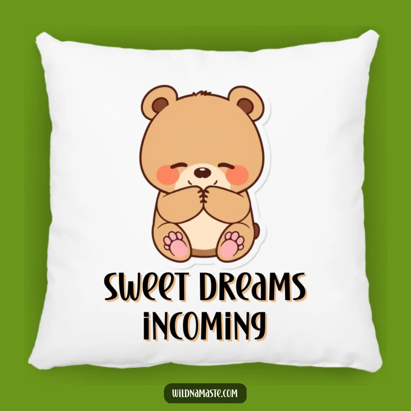 Funny Bear Cub Bowing Pillow: Snuggle Up with This Adorable and Cozy Cushion