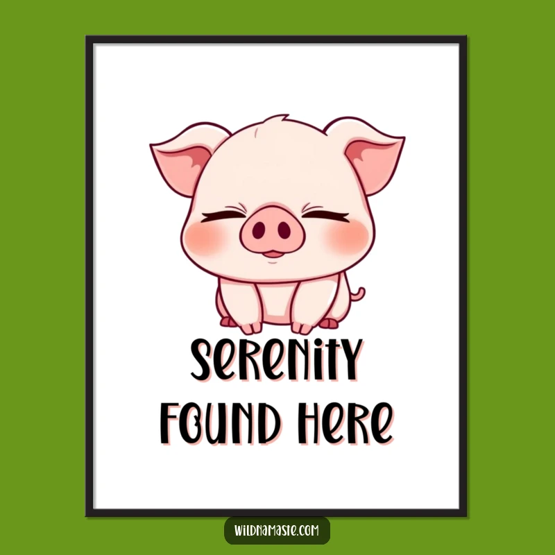 Funny Piglet Yoga Poster: Decorate with Cheer and Hilarious Relaxation