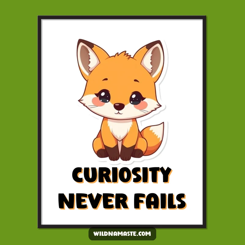 Funny Free Printable Wall Art: Curious Fox Intrigue - Downloadable Decor!