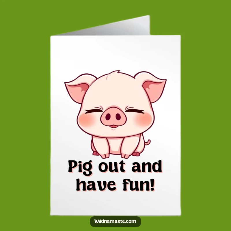 Free Printable Birthday Card: Happy Piglet Bend - Downloadable Gift!