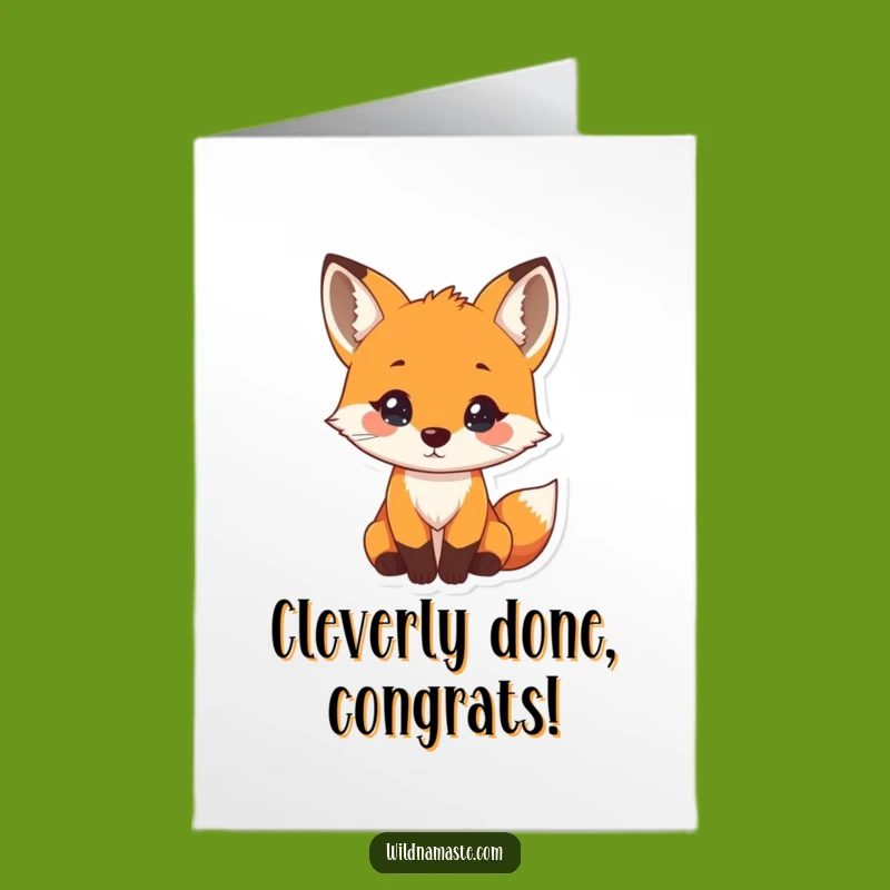 Free Printable Congrats Card: Curious Fox Discovery - Downloadable Gift!