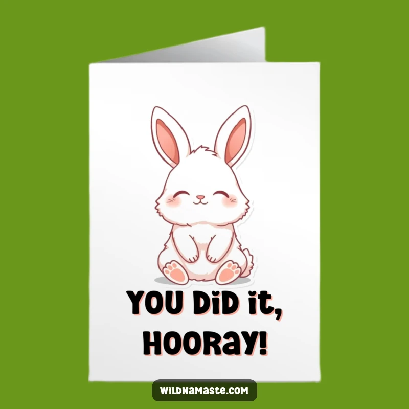 Free Printable Congrats Card: Peaceful Bunny Vibes - Downloadable Gift!