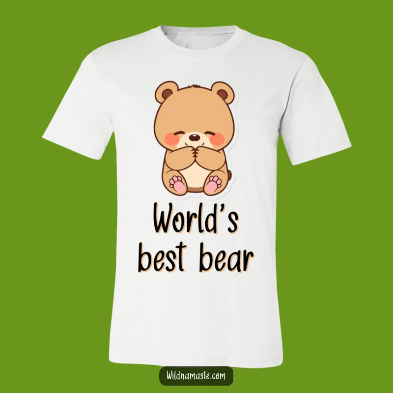 Funny Bear Cub Bowing T-Shirt: Wear Your Gratitude with This Adorable Animal Tee