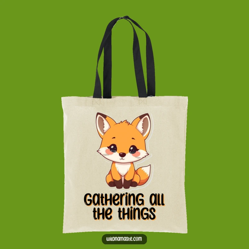 Funny Curious Fox Tote Bag: Carry Your Discoveries with This Charming Animal Accessory
